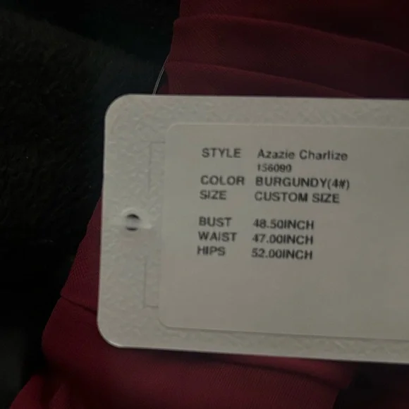 Burgundy A-Line One Shoulder Stretch Satin Dress - Picture 2 of 10